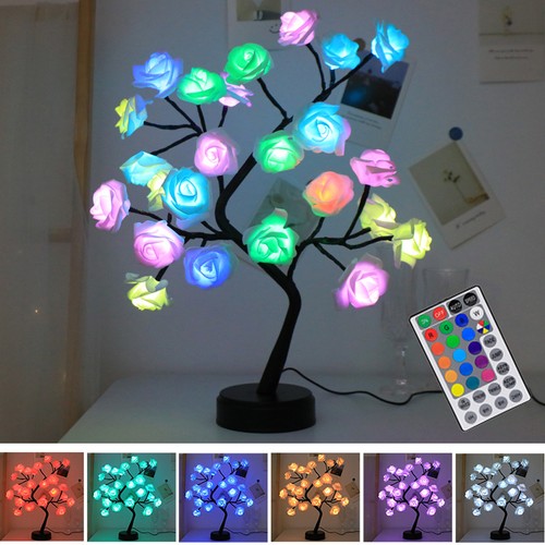 Rgb color rose tree lamp - 16,