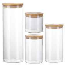 Set of 4 Glass Dry Food