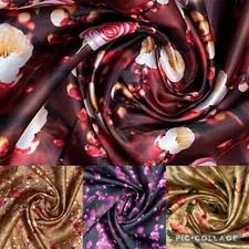 Printed silky liquid Satin