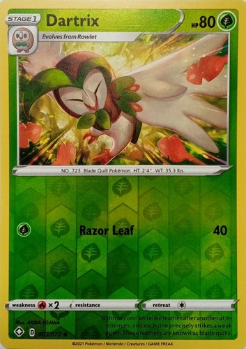 007 072 dartrix reverse holo - dartrix,