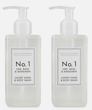 2 x Aldi Hotel Collection No.1 Lime, Basil & Mandarin Luxury Hand & Body Wash