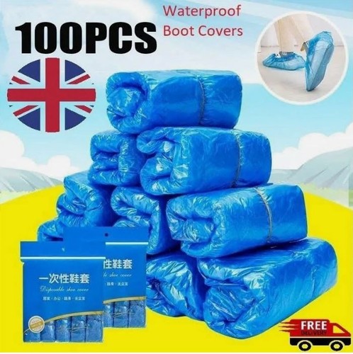 Waterproof blue shoe covers - blue,
