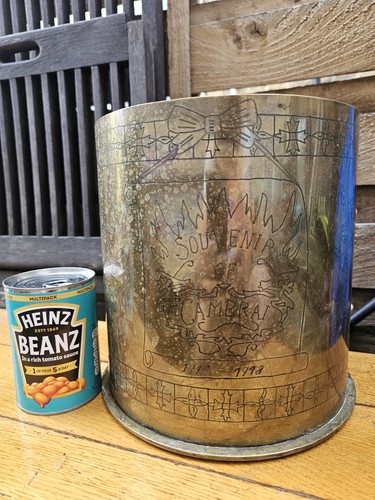 Large ww1 german brass trench - brass,