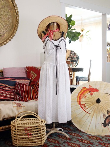 Vtg 1950s white - vtg, ditsy