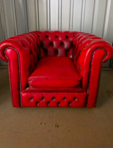 Chesterfield leather armchair - chesterfield,