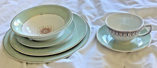 Set  W H Grindley & Co Staffordshire Ironstone Satin White, Tudor Star crockery