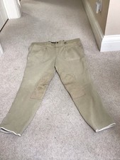 Two pairs HAC-TAC Men’s Riding Breeches Size 40ins/102cms Beige Good Condition