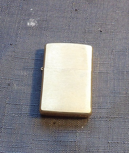 Vintage solid brass zippo - brass,