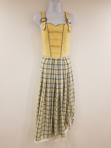 Vintage dress yellow long - dress,