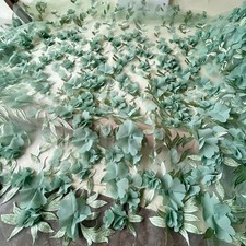 Green Leaves Lace Fabric 3D