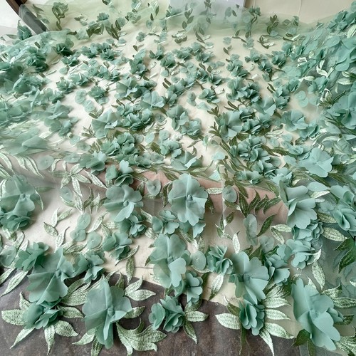 Green leaves lace - lace, fabric