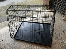 Ellie Bo Deluxe Sloping Puppy Cage Medium 30 inch Black Folding Dog Crate