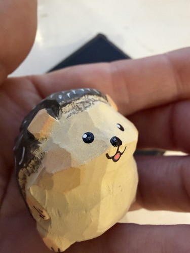 Cute little wooden hedgehog - cute,