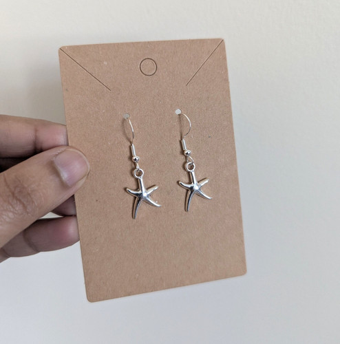 Sea starfish silver - silver, plated