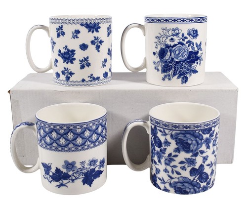 Spode blue room floral mugs - 4x,