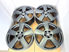 4X GUNMETAL GENUINE AUDI A3 A4 VW T4 GOLF MK 6 7 8 TOURAN CADDY 18" ALLOY WHEELS