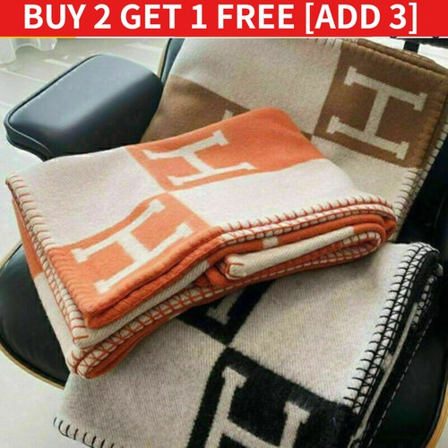 Wool cashmere plaid blanket - wool,