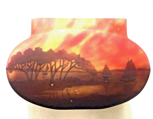 Daum cameo vase sign 16x11 - sign, .