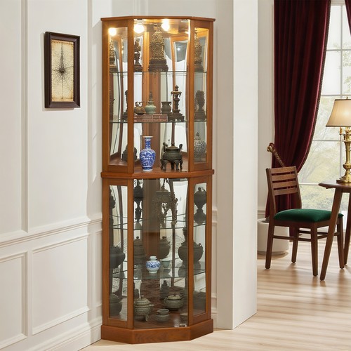 Wooden lighted curio - lighted,