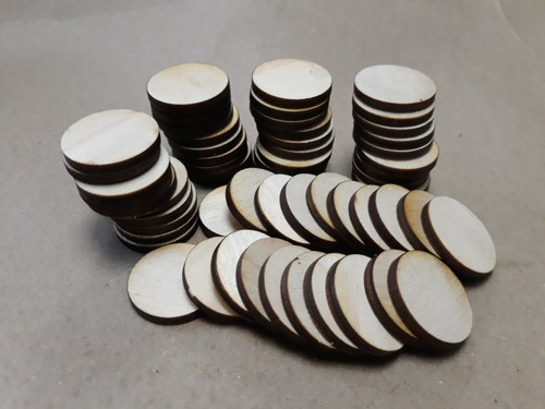 60x 25mm 5cm wooden circle - 60x,