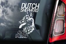 Dutch Shepherd Sticker, Car Window Sign, Pet Dog Owner Gift Idea Decal - v123