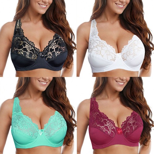 Lace edge plus size bra - plus,