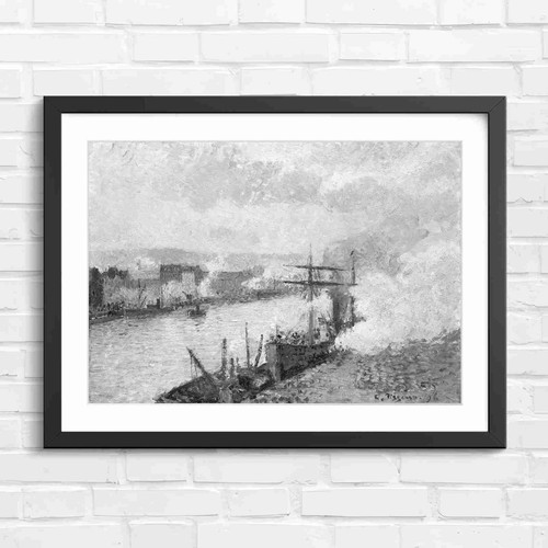 Impressionist harbor scene - impressionist,