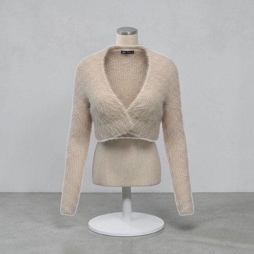 Zara fuzzy cropped wrap - zara,