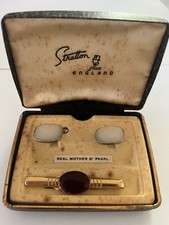 cufflinks and tie clip set