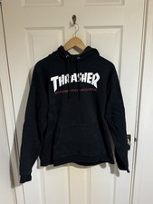 Thrasher Hoodie In Black Size Medium
