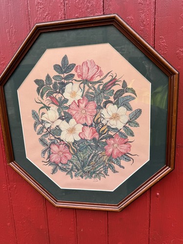 Vintage sea roses - roses, print