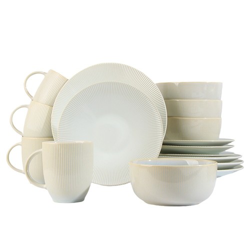 16pc reactive glaze - reactive, cream