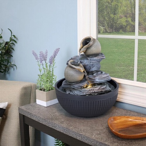 Tabletop waterfall rockery - waterfall,