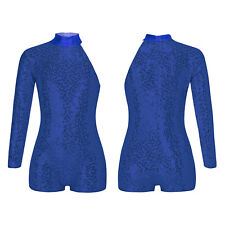 UK Girls Jazz Dance Performance Costume Sparkly Sequin Ballet Leotard Jumpsuit