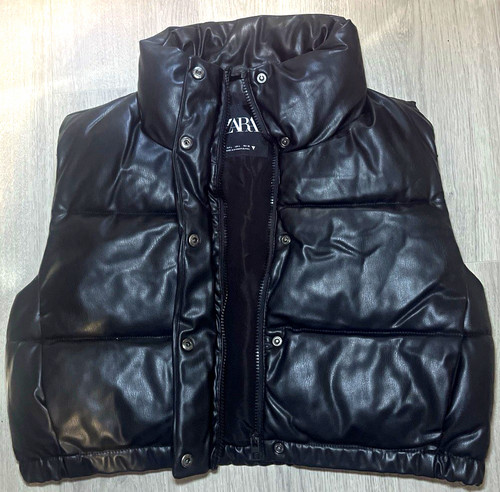 Zara black faux leather - zara,