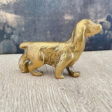Cast Brass Dachshund – Vintage Mini Pet Sculpture