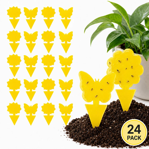 30pcs yellow sticky traps - yellow,