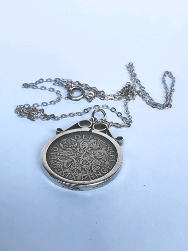 Stirling silver sixpence 1958 - silver,