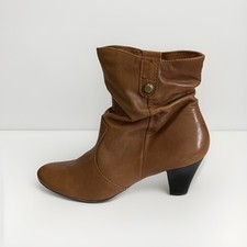Tamaris Ankle Boots Butter-soft Brown Leather Rouched Women’s UK 6