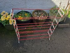 Vintage Shoe Rack Metal RED