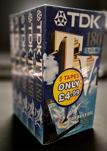 Tdk blank 180 hour vhs - tv,