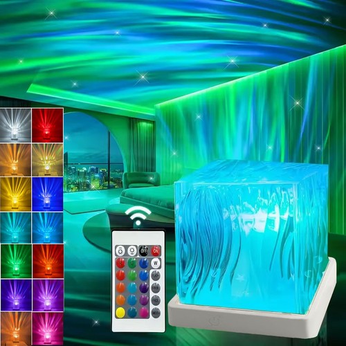 Aurora projector lamp - lamp, cube