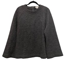 Arket Boiled Wool Cotton Blend Sweatshirt Dark Grey Women’s Sweater Jumper  S