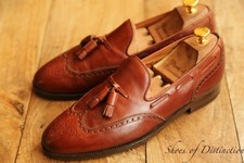 Crockett & Jones Chesham Brown Leather Tasselled Shoes Loafers Mens UK 8 E