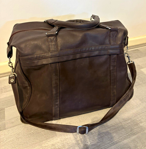 Harrods brown leather - leather, duffle