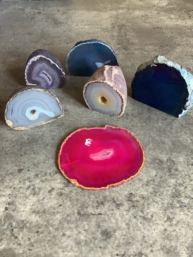 Mixed agate crystal lot - mixed,