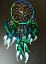 Large Dream Catcher Blue Green