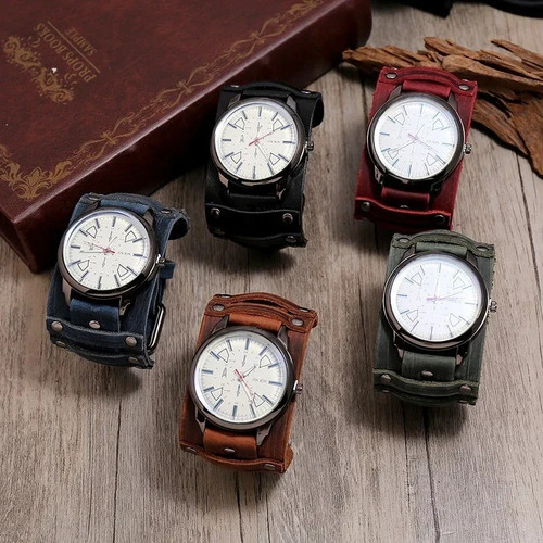 New wide leather watch - wide,