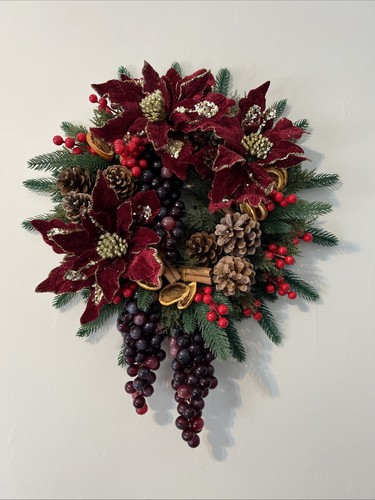 Christmas wreath faux foliage - christmas,