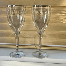 John Rocha X2 Waterford Crystal Geo 10” Wine Glass Pair Large size  